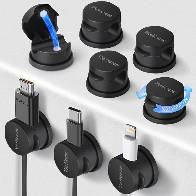 8 Pack Magnetic Cable Management Clips by VieHome