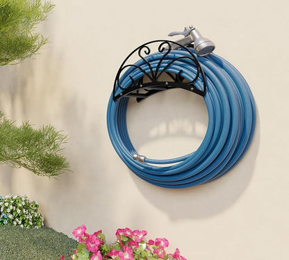 Fire Beauty Heavy-Duty Metal Hose Holder, Wall-Mounted Garden Hose Reel - Image 5