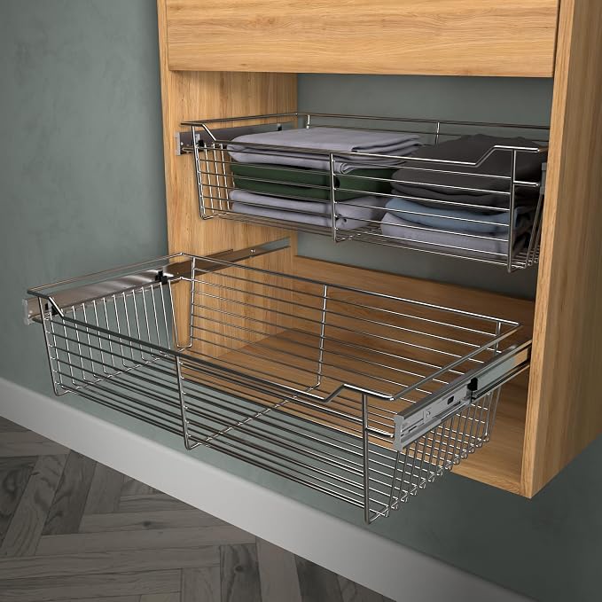 Classic 30" Closet Wire Basket in Chrome - Image 3