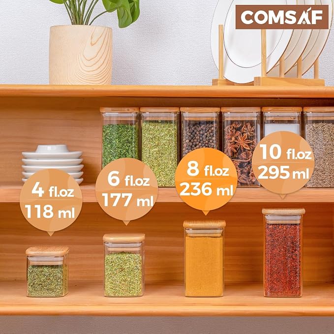 ComSaf 6Pcs 8oz Spice Jars - Image 3