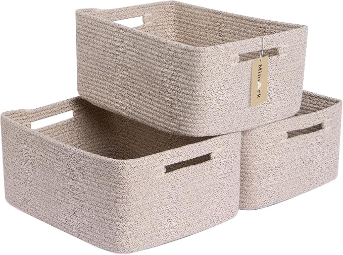 Large Storage Baskets for Shelves, Closet Organizers Bins for Clothes Blanket by MiniArkStorageBasketsHome