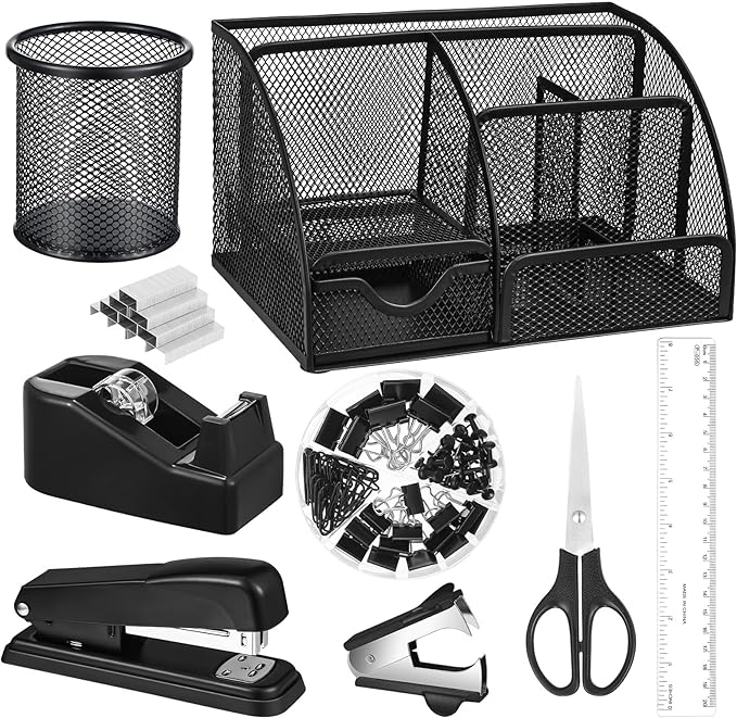 Black Desk Organizer and Accessories by auroray