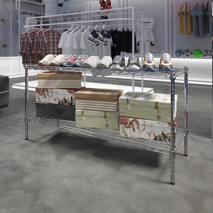 18" Deep x 54" Wide x 27" Height Wire Shelving Kit | 2-Tier | NSF Commercial - Image 2