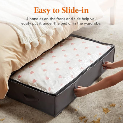 Lifewit 95L 3 Pack Under Bed Storage Containers, Large Capacity Blanket Storage - Image 3