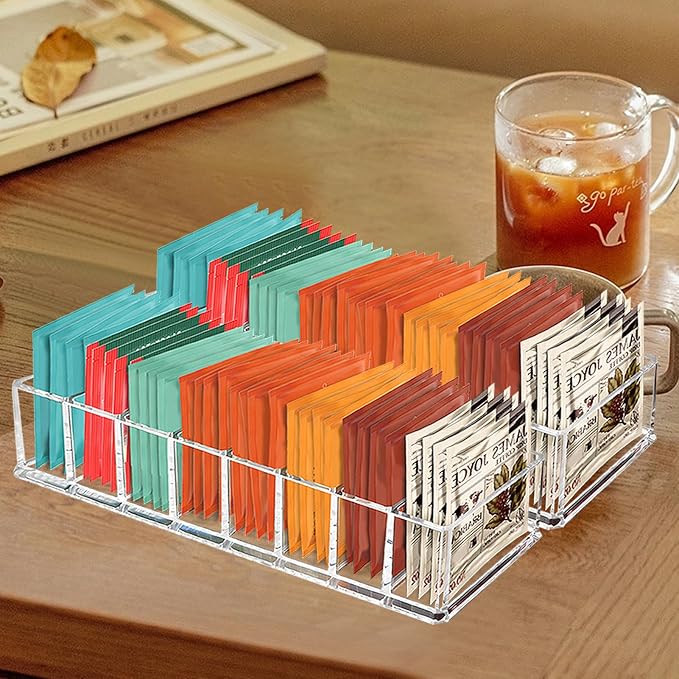 Tasybox Tea Bag Organizer, Tea Holder, Tea Organizers and Storage, 2 Pack | - Image 2