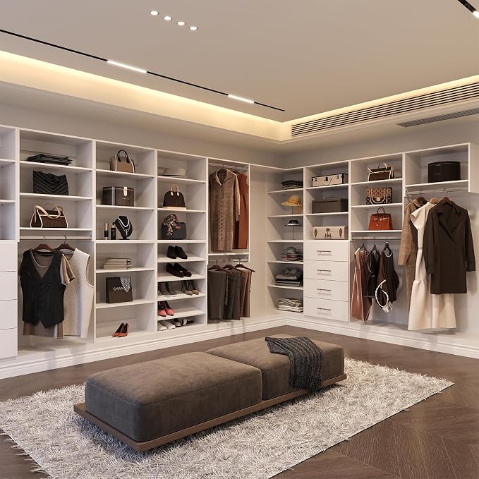 Tall Hanging Closet Unit, Modular Closet System, Wood Closet System Organizer - Image 3