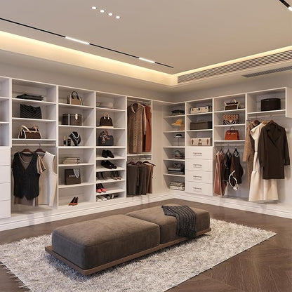 Tall Hanging Closet Unit, Modular Closet System, Wood Closet System Organizer - Image 3