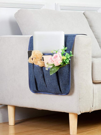 FLYILY Sofa Armrest Organizer Non-Slip Arm Chair Hanging Caddy Remote Control - Image 2
