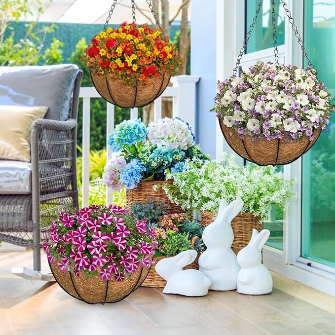 3 Pack 16 Inch Large Hanging Baskets - Image 6