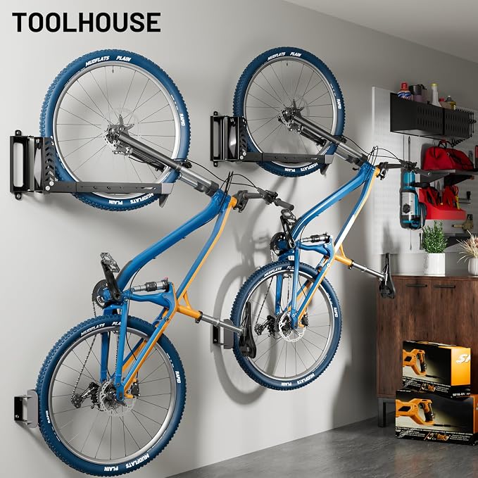 2-Pack Swivel Bike Rack Wall Mount, Bike Hangers - Image 7