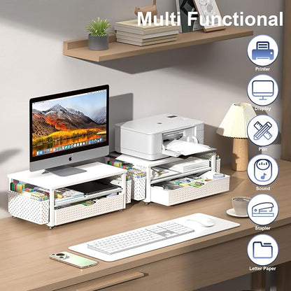 Spacrea Desk Organizer and Accessories, Computer Monitor Stand Riser - Image 5
