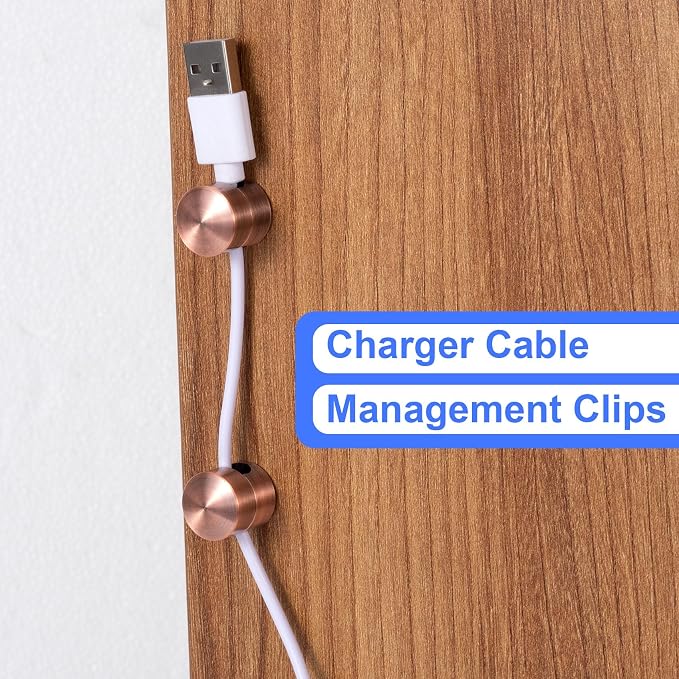 3 Sets Charger Holders for Cords, Adhesive Metal Cord Clips, Cable Management - Image 4