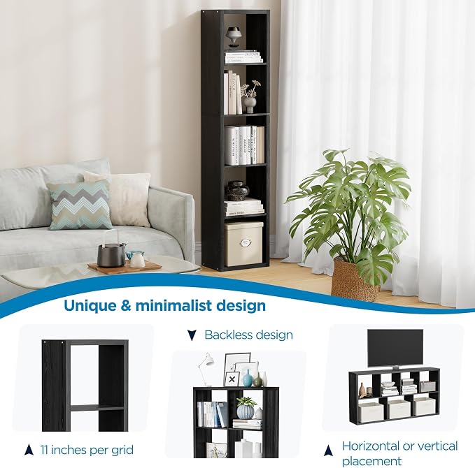 5 Cube Storage Organizer Single Row, Cube Shelf - Image 6