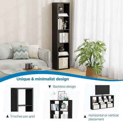 5 Cube Storage Organizer Single Row, Cube Shelf - Image 6