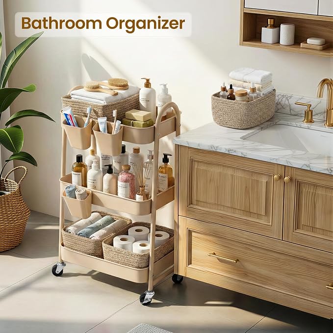 3-Tier Rolling Utility Cart - Image 5