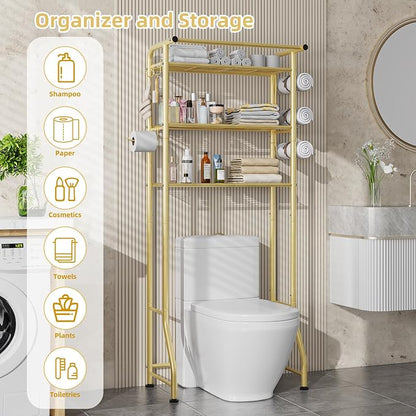 Simple Trending 3 Tier Over The Toilet Rack, Shelf Bathroom, Bathroom Stand - Image 5