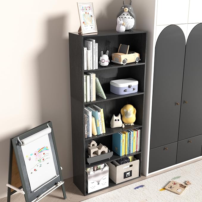 5 Tier book shelf, 5 Cube Storage Organizer, 5 Tier Cube Low Bookcase - Image 6