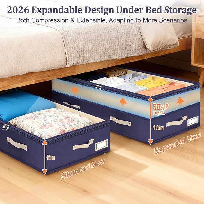 Dolicer 2 Pack Under Bed Storage - Image 2