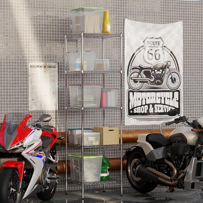 21" Deep x 24" Wide x 86" Height Wire Shelving Kit | 5-Tier | NSF Commercial - Image 6