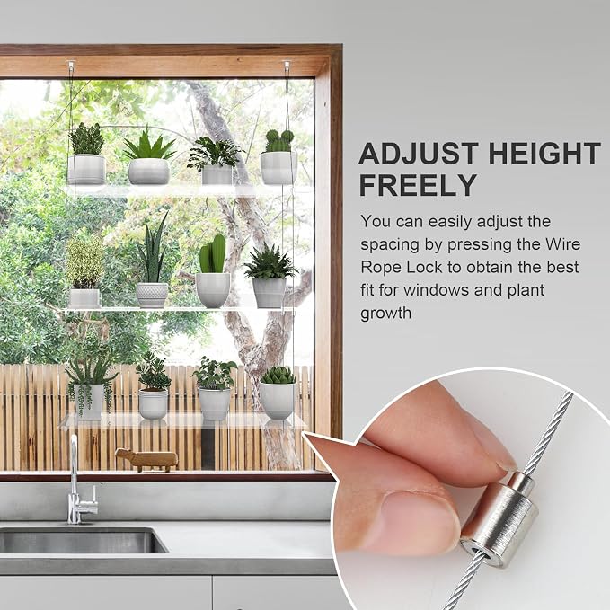3-Tier Hanging Clear Plant Shelves - Image 6