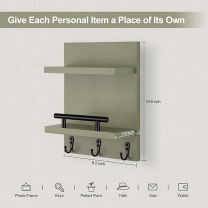 Key Holder Wall Mount, Mail Shelf Decor - Image 3