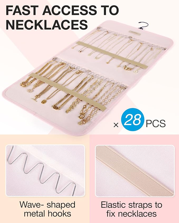 BAGSMART Hanging Jewelry Organizer Storage Roll - Image 2
