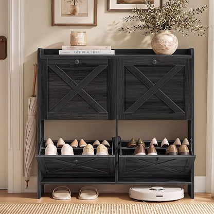VASAGLE Shoe Storage Cabinet Organizer by VASAGLEbySONGMICSHOME