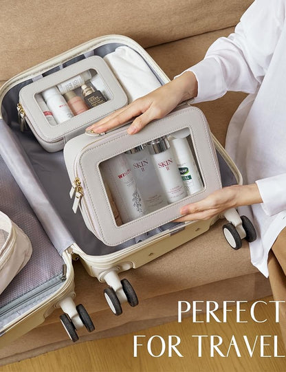 Popvibe Clear Makeup Bag Travel Cosmetic Case Transparent Toiletry Bag - Image 5