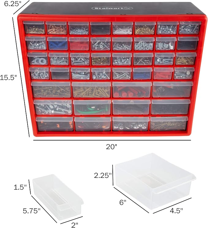 Storage Drawers-44 Compartment Organizer Desktop or Wall Mountable Container - Image 3