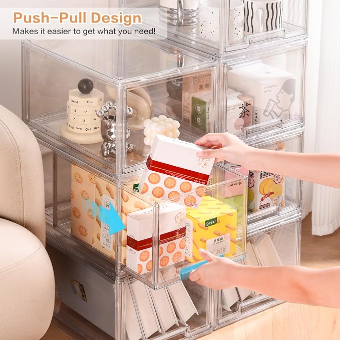 DILIBRA 2 Packs Plastic Stackable Storage Organizer Bins - Image 5