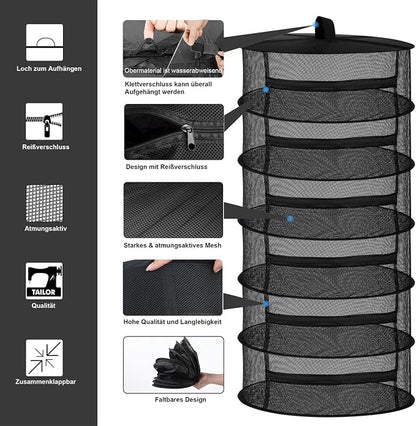 Desy & Feeci Drying Net Herbs 6-Layer Hanging Herbs Drying Rack Drying Net - Image 2
