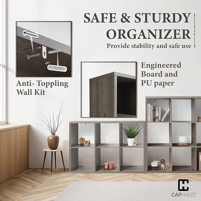 CAPHAUS Sturdy Room 13-Inch Cube Storage Organizer Shelf, - Image 4