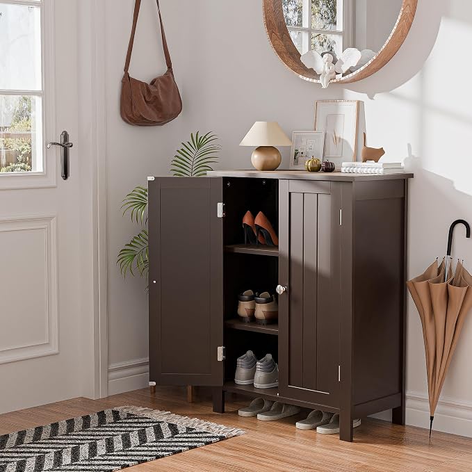 SUPER DEAL Modern Bathroom Floor Storage Cabinet - Image 10