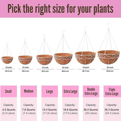 LaLaGreen Hanging Planter for Outdoor Plants White Hanging Baskets - Image 3
