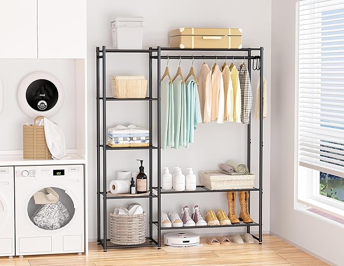 Closet Wardrobe, Closet Organizers and Storage System, Metal Clothes Rack | All - Image 3