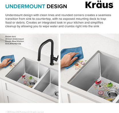 KRAUS Standart Pro 30 -inch Undermount Single Bowl 16 Gauge Stainless Steel - Image 8