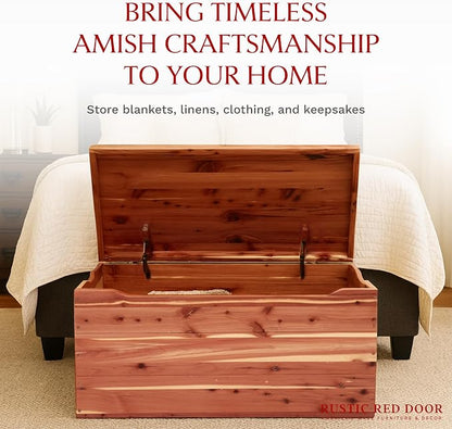 Amish Made Wooden Storage Chest Trunk Box - Image 4