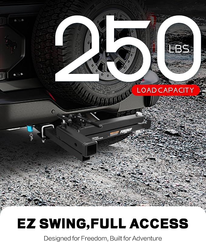 Young 250LBS Swing Away Hitch for Bike Rack and Cargo Carrier Basket - Image 2