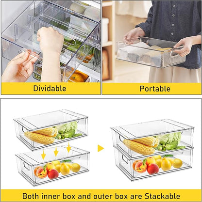 4 Pack Refrigerator Organizer Bins - Image 3