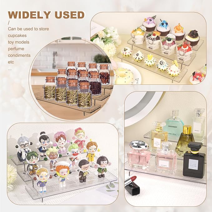 ULENDIS 2 Pack 3 Tier Acrylic Stands - Image 6