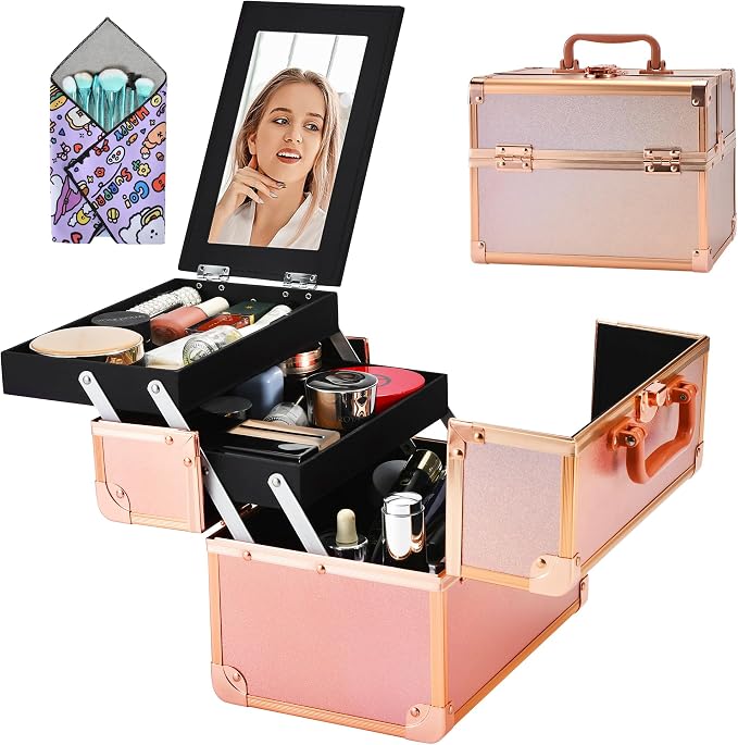 Makeup Train Case, Portable Makeup Case by Unknown