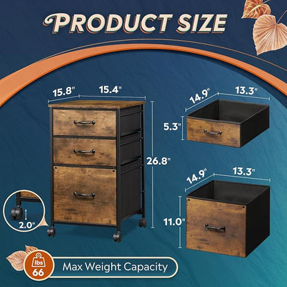 DEVAISE Mobile File Cabinet, Rolling Printer Stand - Image 3