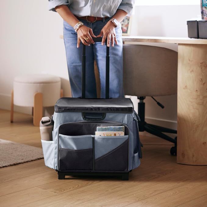 Mobile Utility Cart with Storage Organizer Bag, Rolling Cart - Image 9