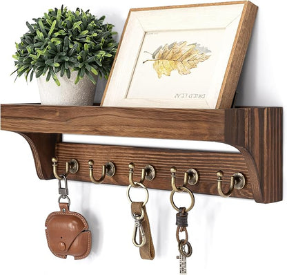 Rebee Vision Pine Wood Key Holder Wall Mount by REBEEVISION