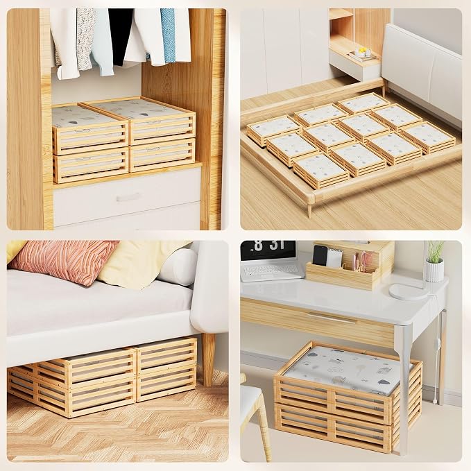 Bamboo Under Bed Storage Containers- Underbed Organizer - Image 5