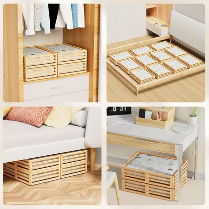 Bamboo Under Bed Storage Containers- Underbed Organizer - Image 5