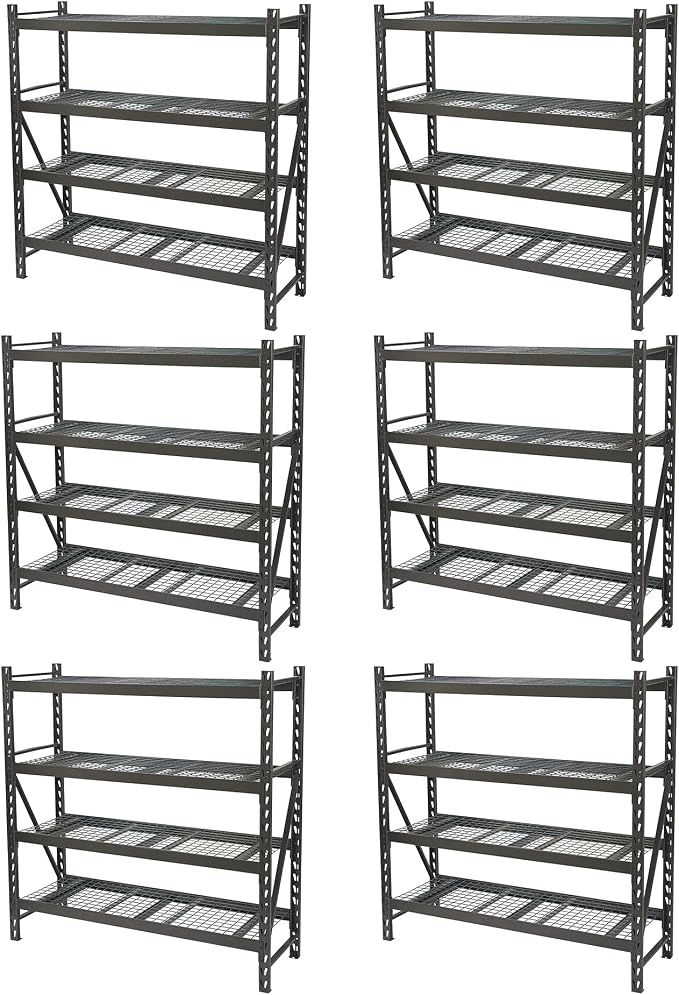 Ironton 4-Tier Storage Shelving, 77in.W x 72in.H x 24in.D by Ironton