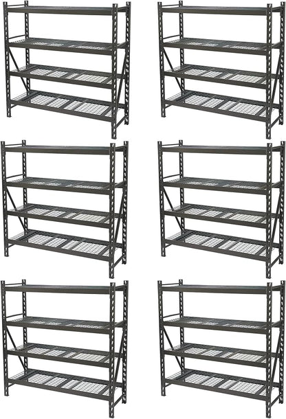 Ironton 4-Tier Storage Shelving, 77in.W x 72in.H x 24in.D by Ironton