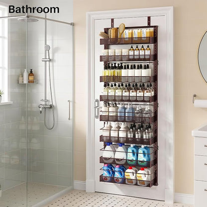 SNTD 8 Tiers Over the Door Organizer, Bronze | Pantry Door Organizers and - Image 9
