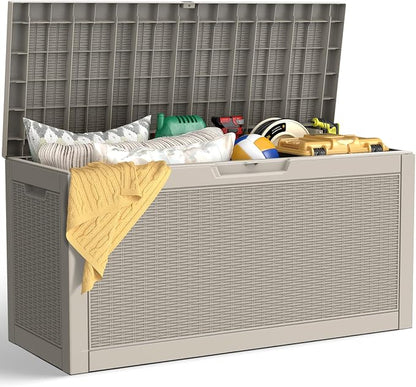 LubanNese Outdoor Storage Box, 66 Gallon Deck Box Waterproof, Outdoor Storage by LubanNese